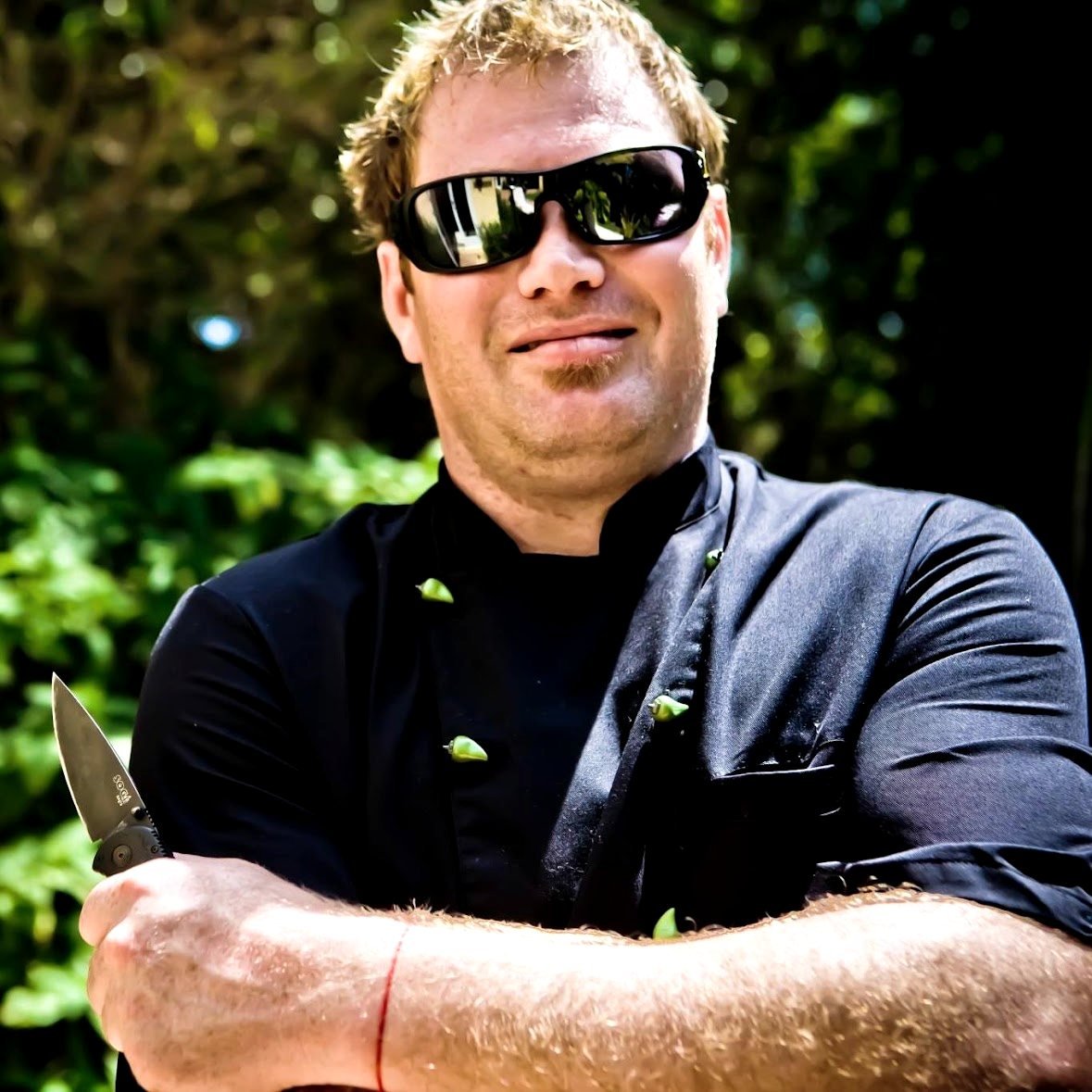 Mark Farmer in black chef's jacket